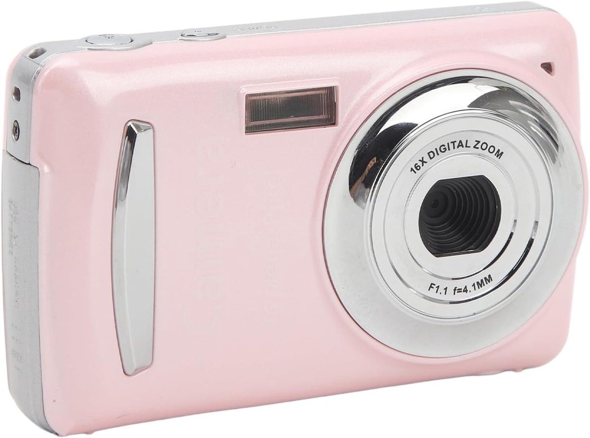 16MP Compacte Vlog Camera 1080P Roze