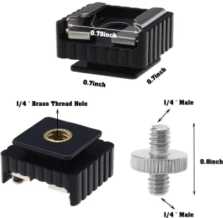2 stuks flitsschoenmontageadapter 1/4 inch