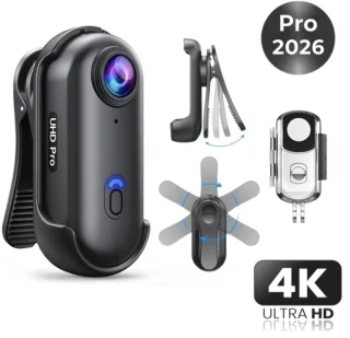 De 2026 4K Pro Bodycam Zwart in één oogopslag