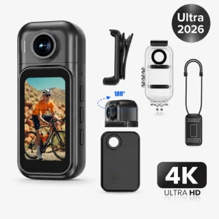 2026 4K ultra bodycam zwart