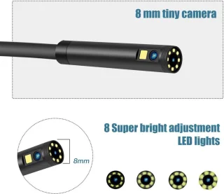 3-in-1 Endoscoop HD 720P met 5,5m kabel en 8mm lens