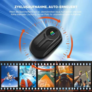 360°-actiecamera 1080P Mini bodycam lichaamscamera motorfiets sportcamera – ShopVlot