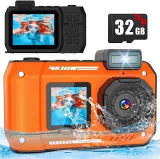 4K 48MP digitale onderwatercamera – oranje