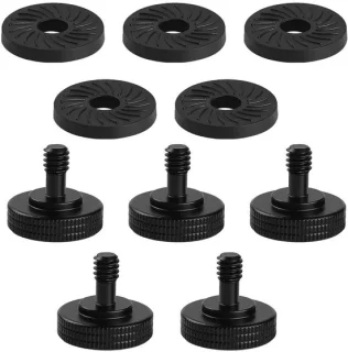 5 stuks 1/4 kartelschroef camera-snelwisseladapter met rubberen pad