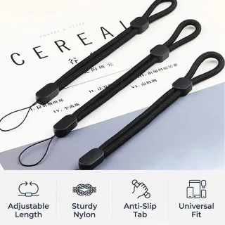 5 stuks kleurencamerakoord en 5 stuks pakking antislipversterking mobiele telefoonriem camera-accessoires verstelbaar - ShopVlot