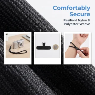 5 stuks kleurencamerakoord en 5 stuks pakking antislipversterking mobiele telefoonriem camera-accessoires verstelbaar - ShopVlot