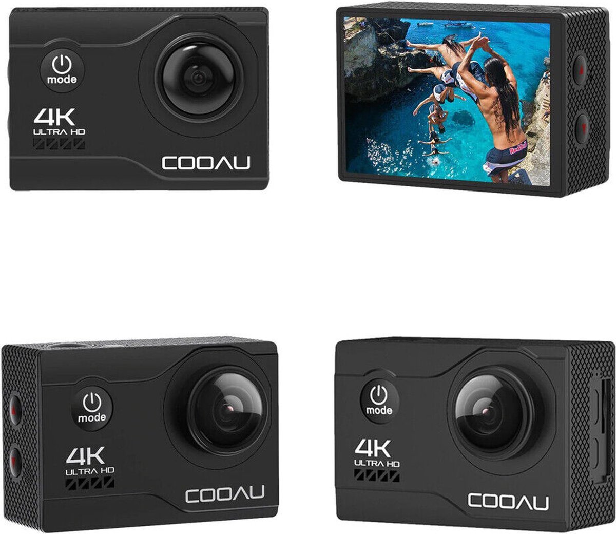 Actie Camera 4K 30FPS 20MP Wifi Onderwater Helmcamera