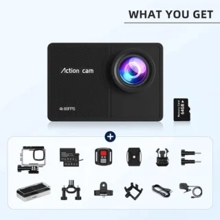 Actiecamera 4K 60FPS - 64 GB Geheugenkaart