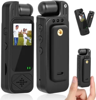 Actiecamera met 180 graden draaibare lens