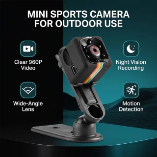 Actiecamera zwart - mini hd sportcamcorder met nachtzicht