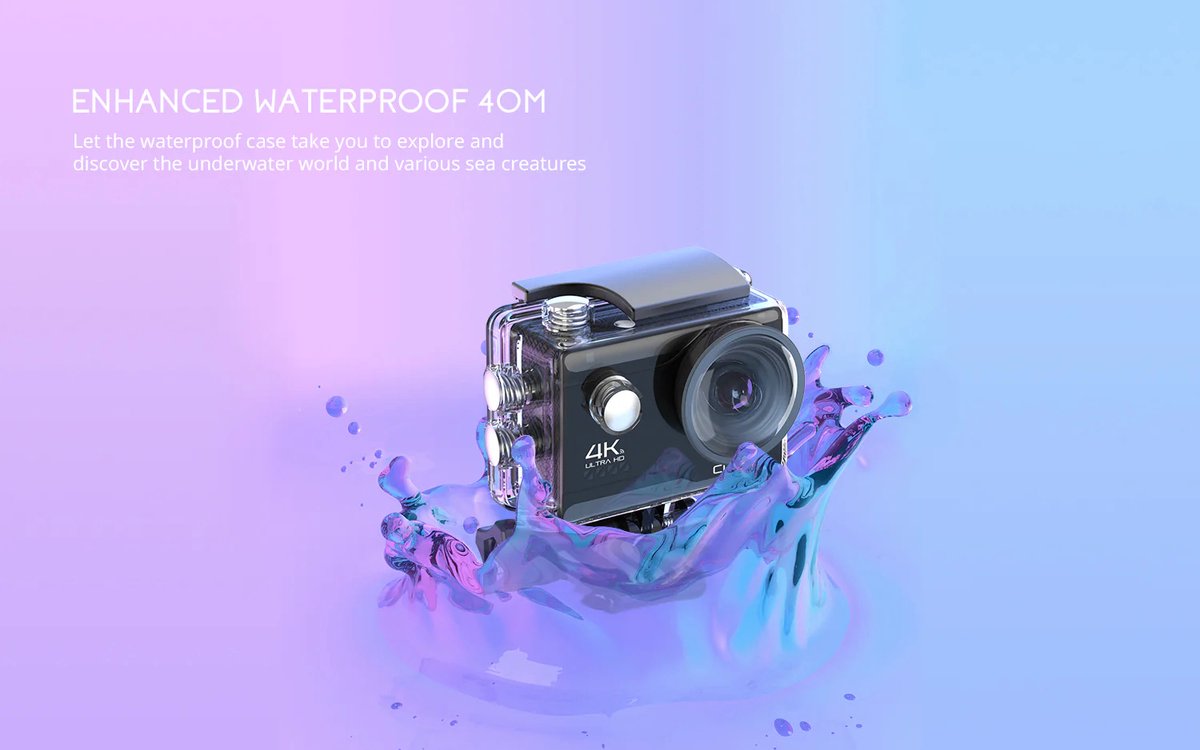 Action Cam 4K 30FPS 20MP WiFi Subacquea 40M