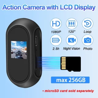 Action camera 1080P - helmcamera met magneet - nachtzicht tot 256 GB - ideaal voor motor en outdoor - ShopVlot