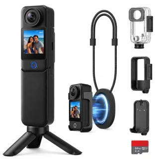 Action camera 4K – 6-assige stabilisatie, dubbel scherm, 30 m waterdicht