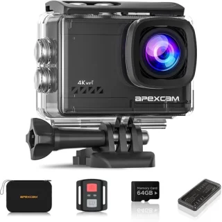 Action camera 4K 60fps – 64MP sportcamera