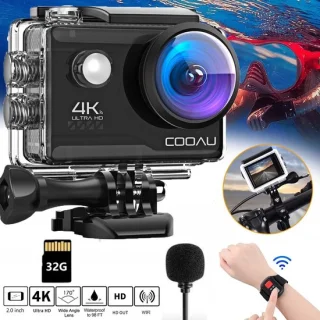 Action camera 4k waterdicht 40m 32gb