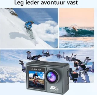 Action Camera 5K Ultra 4K 60FPS 24MP Waterdicht Handycam