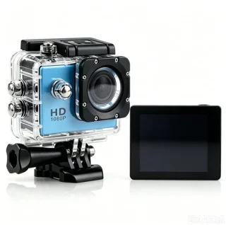 Action camera blauw