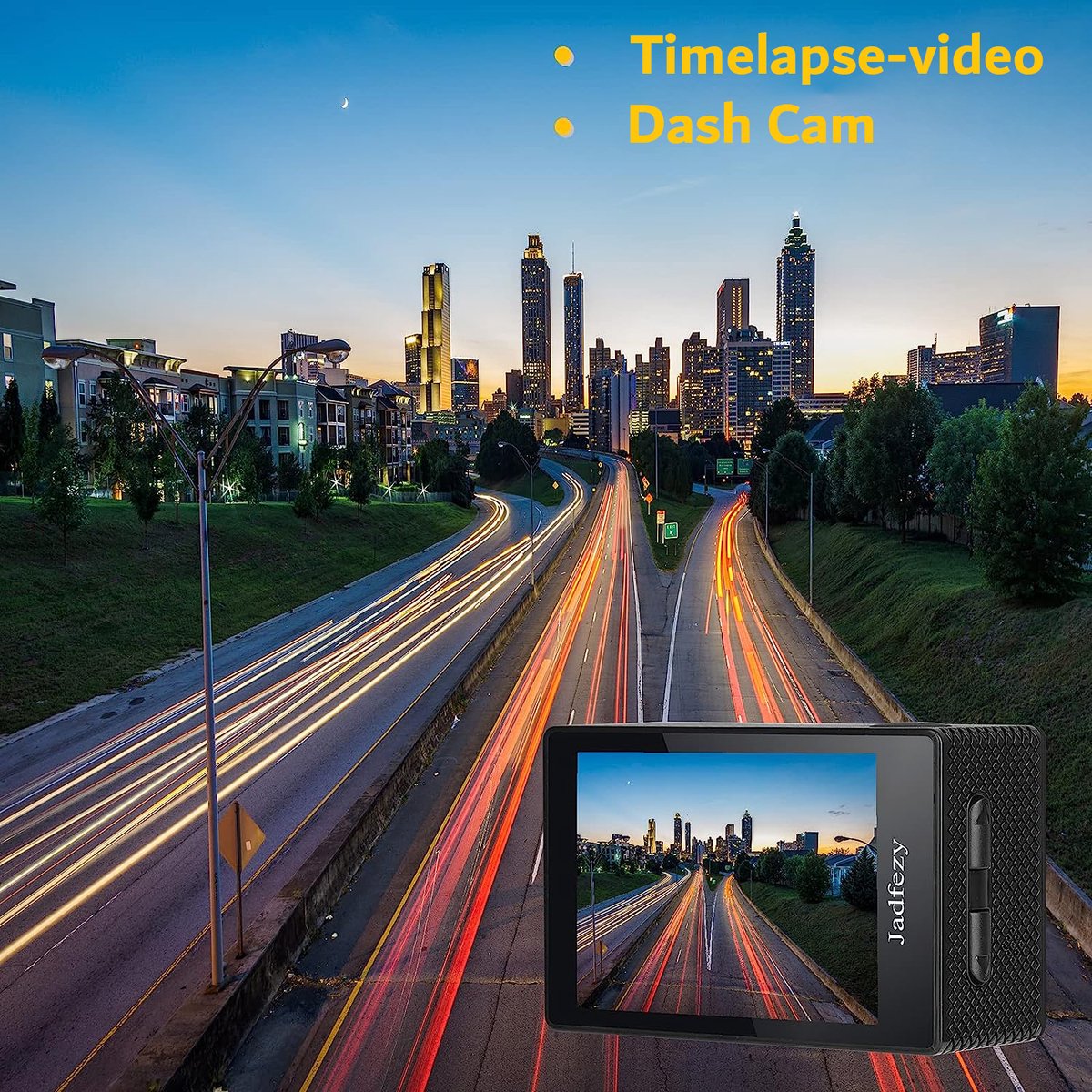 Action Camera FHD 1080P 12MP Waterdicht 30m Met Batterijen en Accessoireset