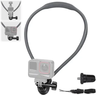 Action camera nekhouder, verstelbare camera houder, zwart