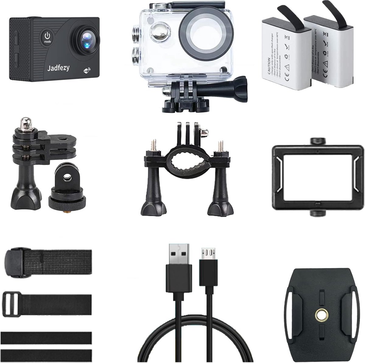 Action Camera Ultra HD 1080p Zwart