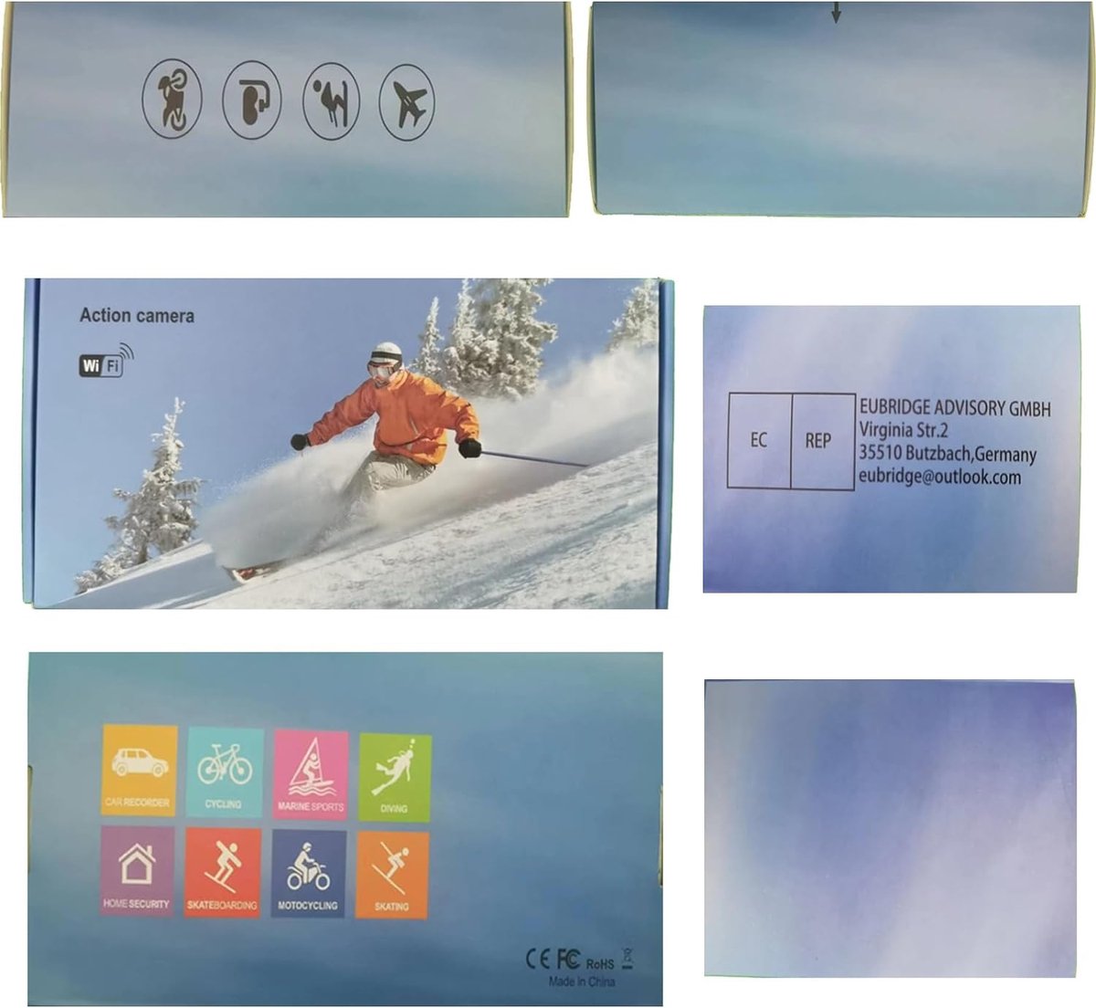 Action Camera Ultra HD 1080p Zwart