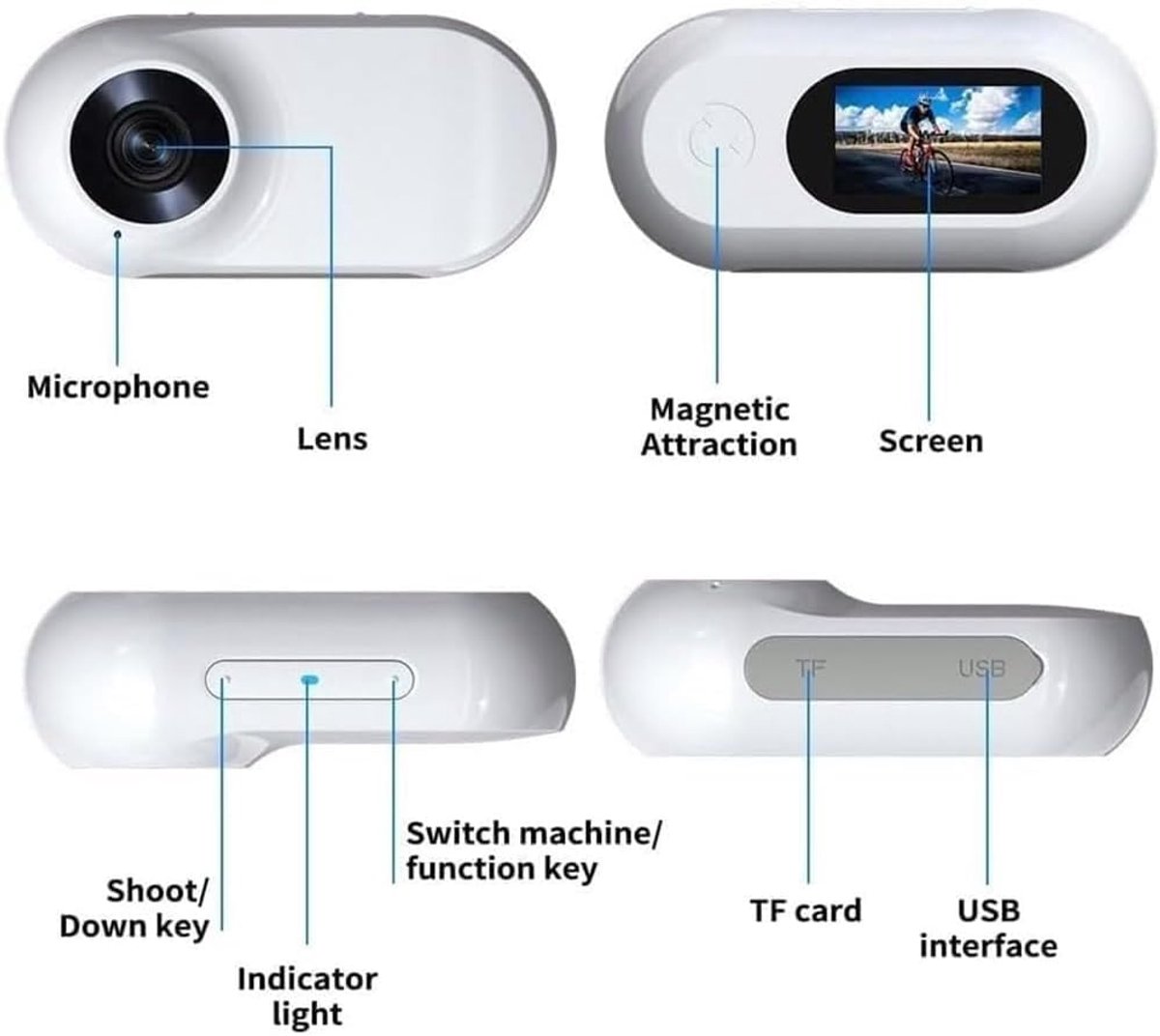 Action Camera voor Hond en Kat met 32GB SD-kaart en Halsband