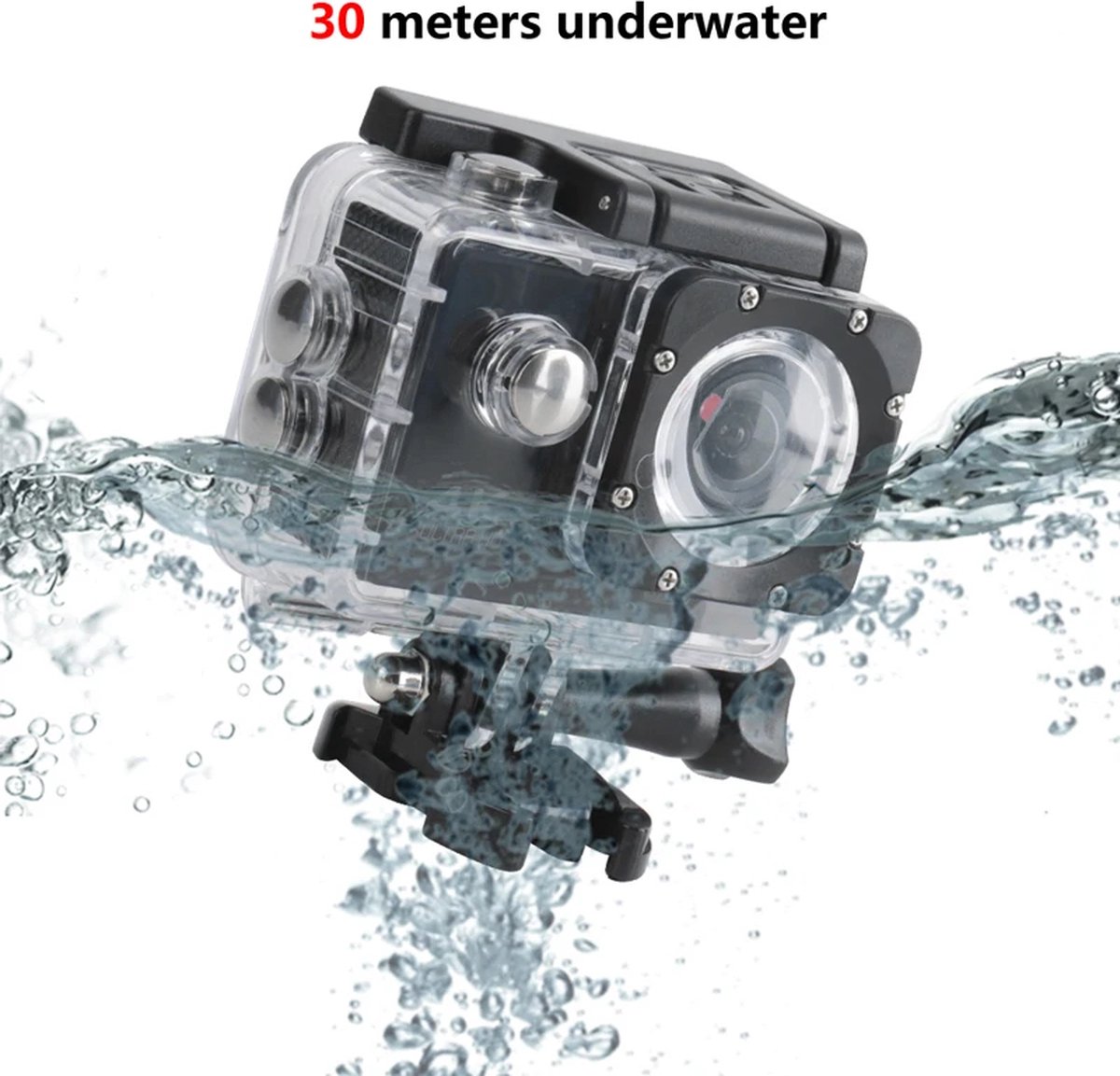 Action Camera Zwart 1080p Wifi