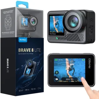 Actioncam 4K 60FPS - Onderwatercamera - Dubbel scherm - Beeldstabilisatie - 2 accu's