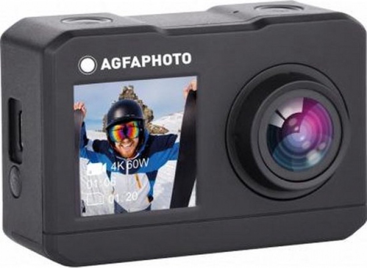 AgfaPhoto Realmove Dual Screen WIFI Sport Camera Zwart