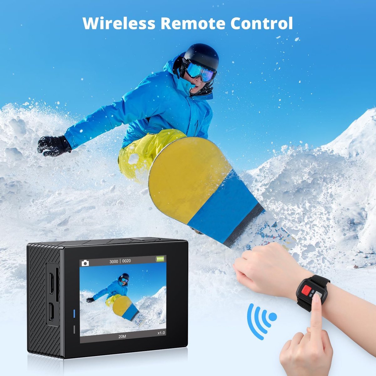 AKASO Brave 4 Actiecamera 4K 30fps 20MP WiFi