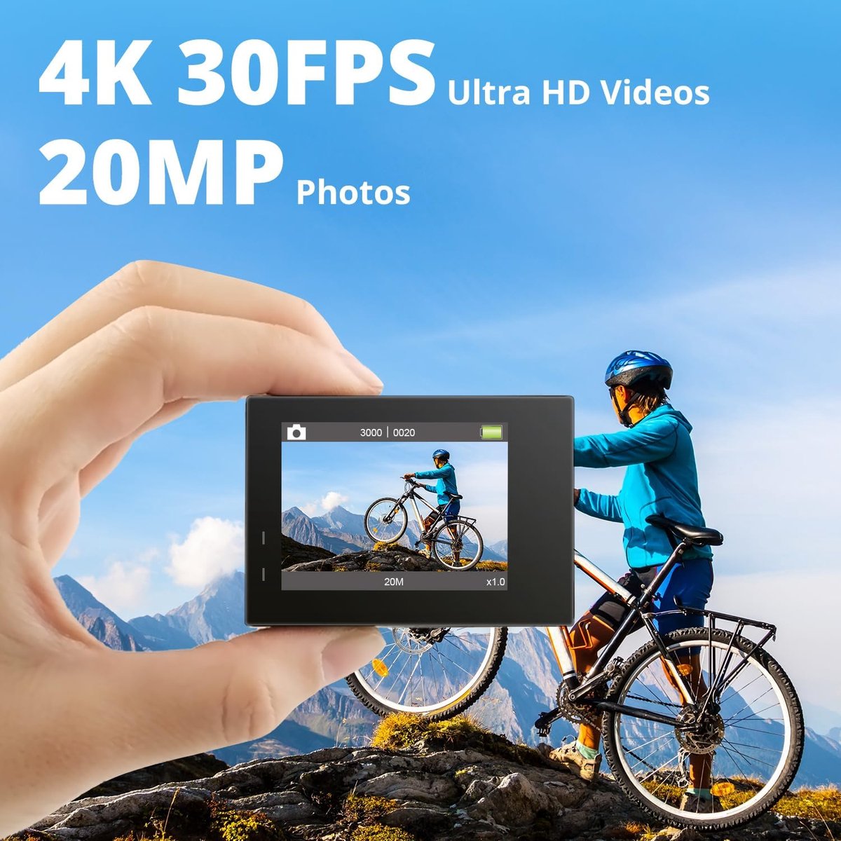 AKASO Brave 4 Actiecamera 4K 30fps 20MP WiFi