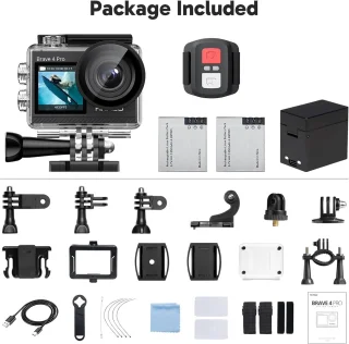 AKASO Brave 4 Pro Actiecamera 4K Touchscreen Waterdicht