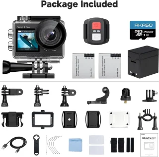 AKASO Brave 4 Pro Actioncam 4K 30fps met 64GB microSD