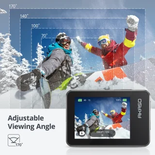 AKASO Brave 7 ActionCam 4K 30fps 20MP Dual Screen
