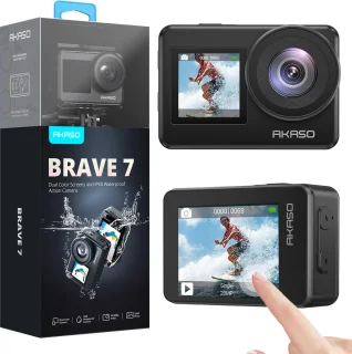 AKASO Brave 7 ActionCam 4K 30fps 20MP Dual Screen