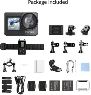 AKASO Brave 7 ActionCam 4K 30fps 20MP IPX8 Dual Screen 64G