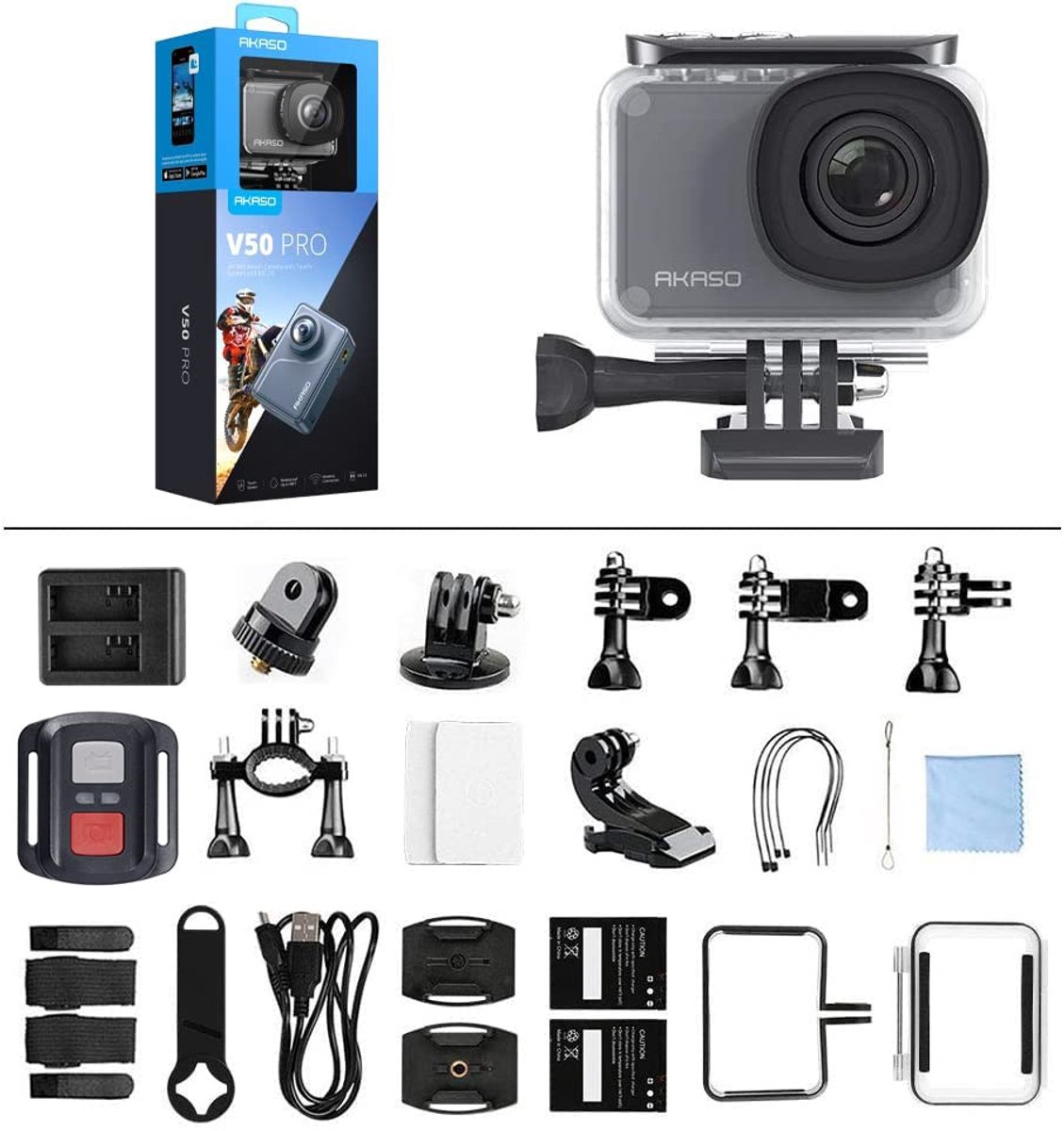 AKASO V50 Pro Sportcamera 4K 20MP WiFi