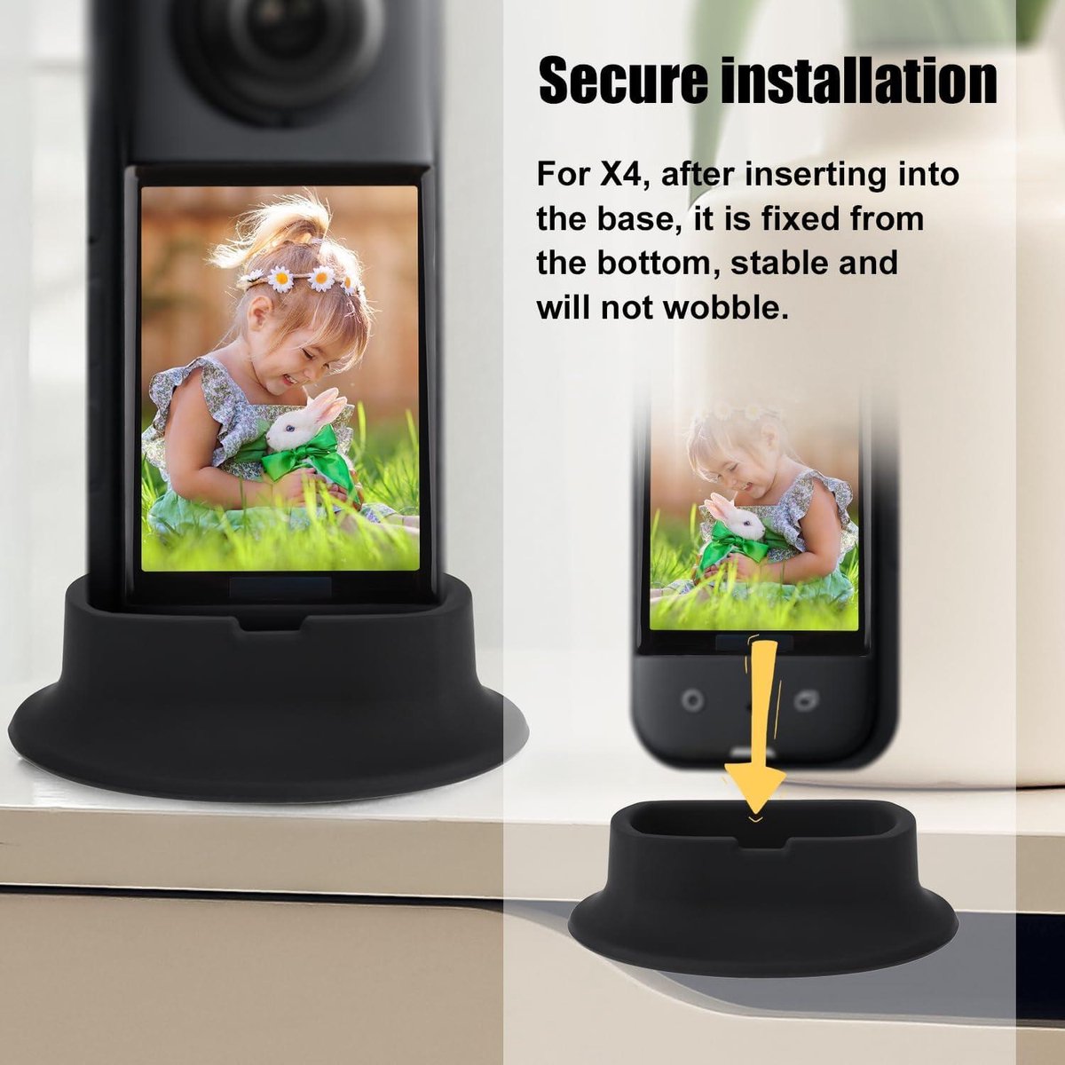 Allecto Plus Camera Montagestandaard & Scherm Beschermer voor Insta360 X4