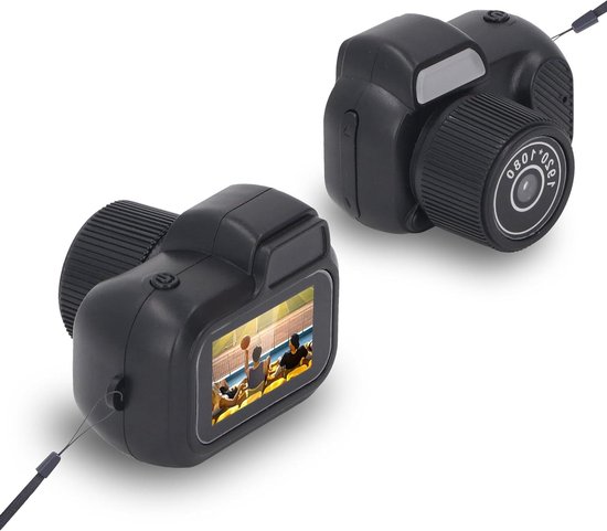 Allecto Plus Mini Camera Camcorder 1080P met Kleurenscherm en Polsband