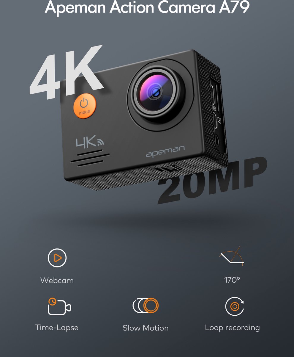 Apeman A79 4K Sport Action Camera