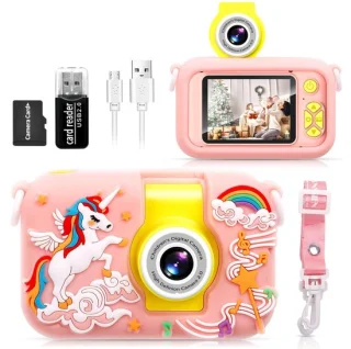 ARNSSIEN kindercamera met 2,4 inch scherm en draaibare lens
