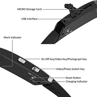 Bewinner Camera Glasses