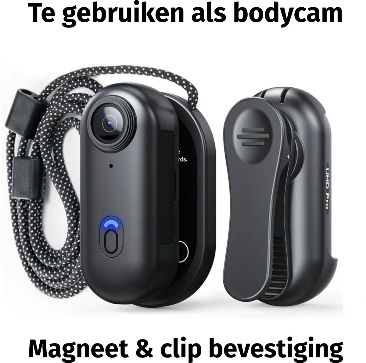 Bimivo Mini 4K Bodycam Zwart inclusief 64GB SD kaart