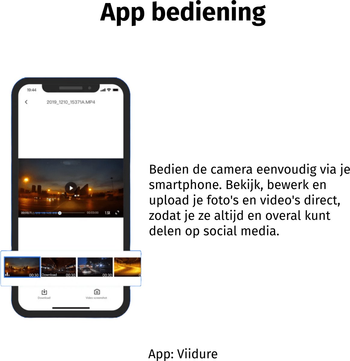 Bimivo Mini 4K Bodycam Zwart inclusief 64GB SD kaart