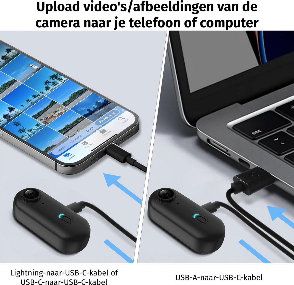 Bimivo Mini 4K Bodycam Zwart inclusief 64GB SD kaart