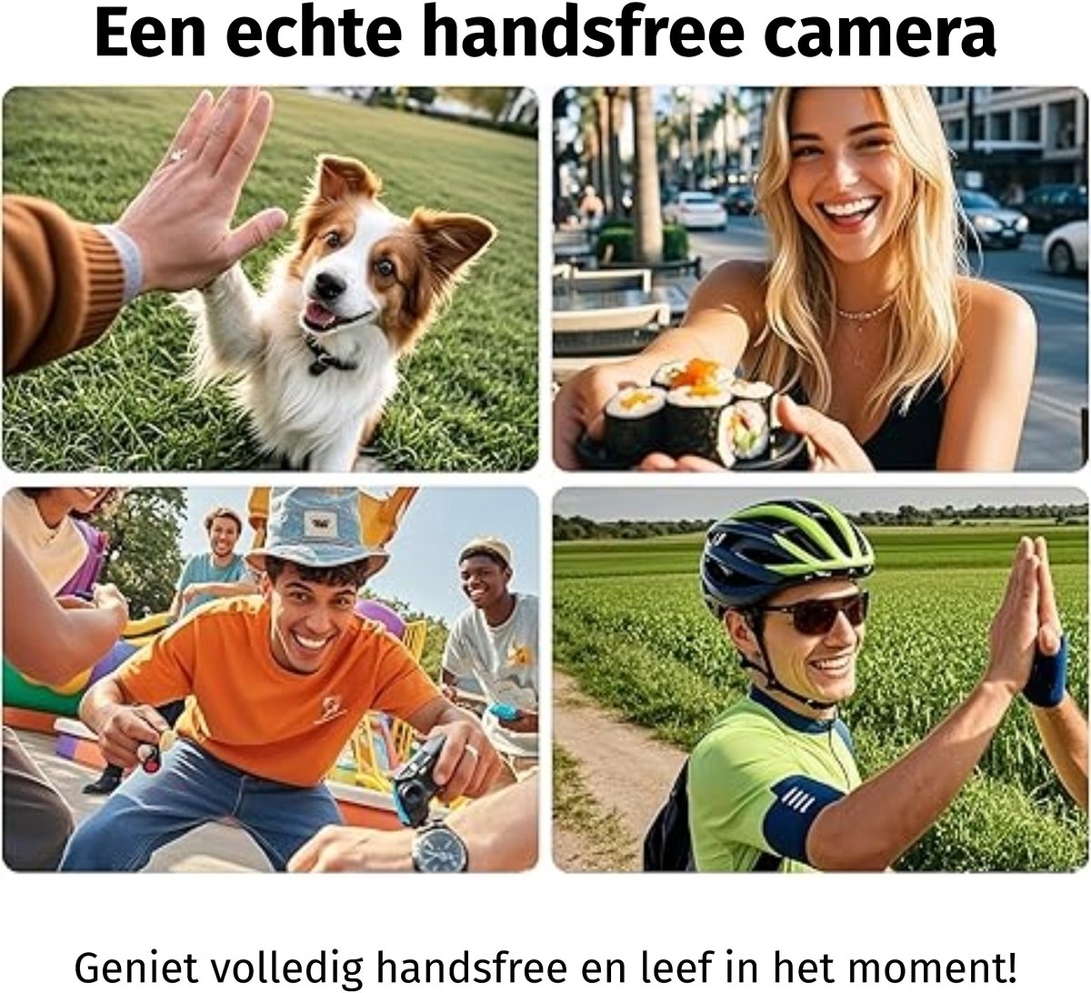 Bimivo Mini 4K Bodycam Zwart inclusief 64GB SD kaart