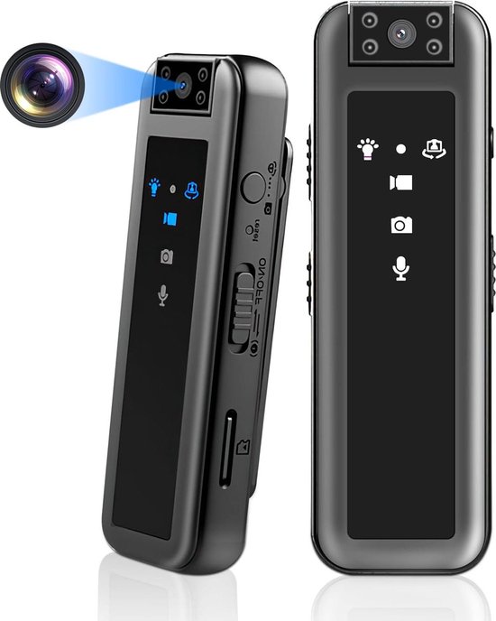 Body and VCR HD 1080p Portable Camera with Rotatable Lens