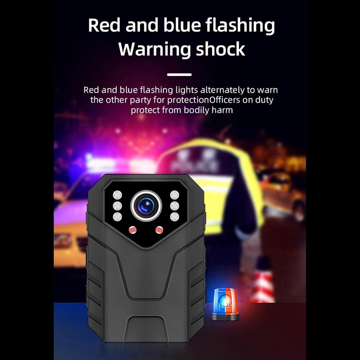 Body Worn Camera 1296P HD Back Clip Recorder