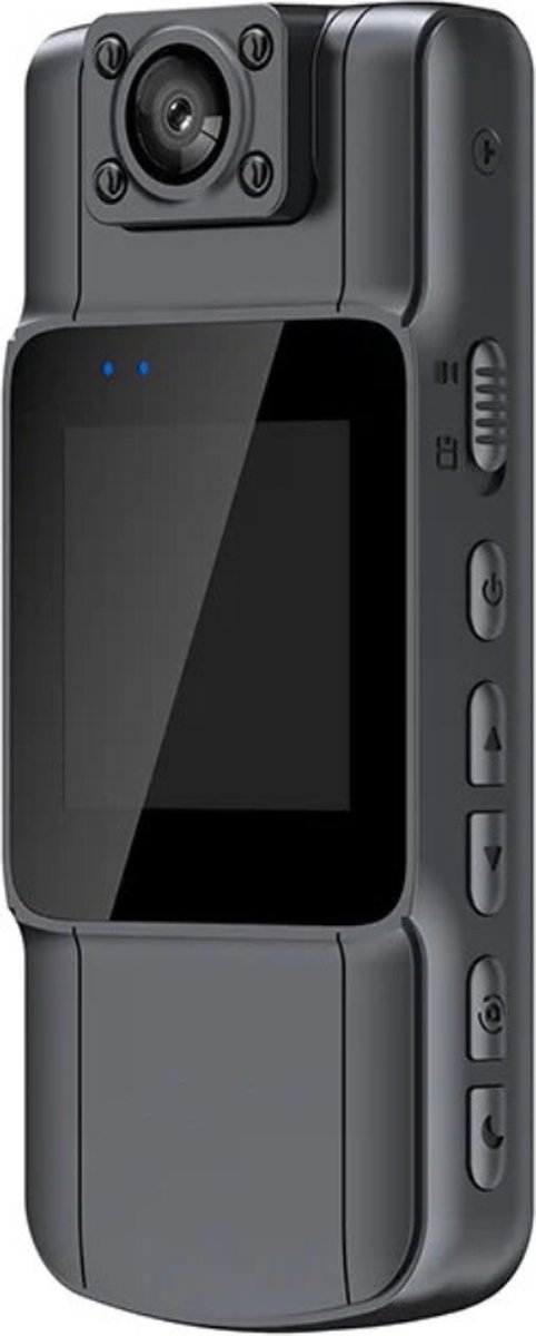 Bodycam Action Camera 180° Draaibaar Zwart 32GB
