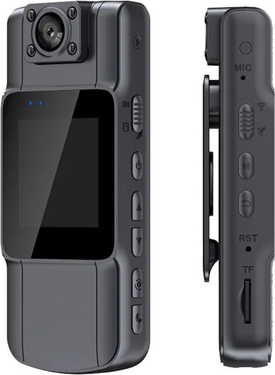 Bodycam Action Camera 180° Draaibaar Zwart 32GB